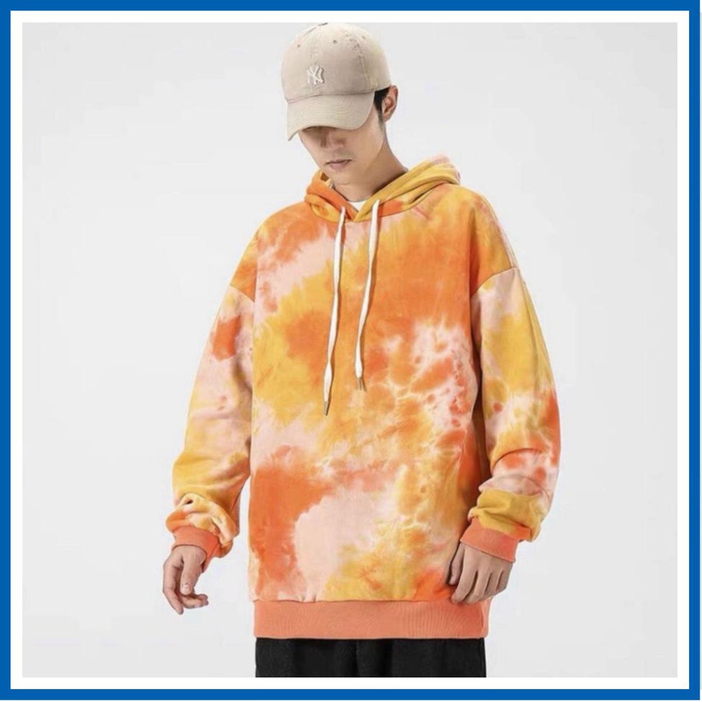 HOT [GIẢM 30% ĐƠN 200K] Áo hoodie cặp đôi nam nữ loang màu unisex, chất nỉ bông form rộng trẻ trung