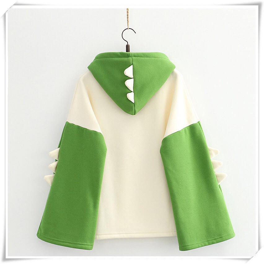 Hoodie unisex in hình khủng long tay ống xòe lạ mắt | BigBuy360 - bigbuy360.vn