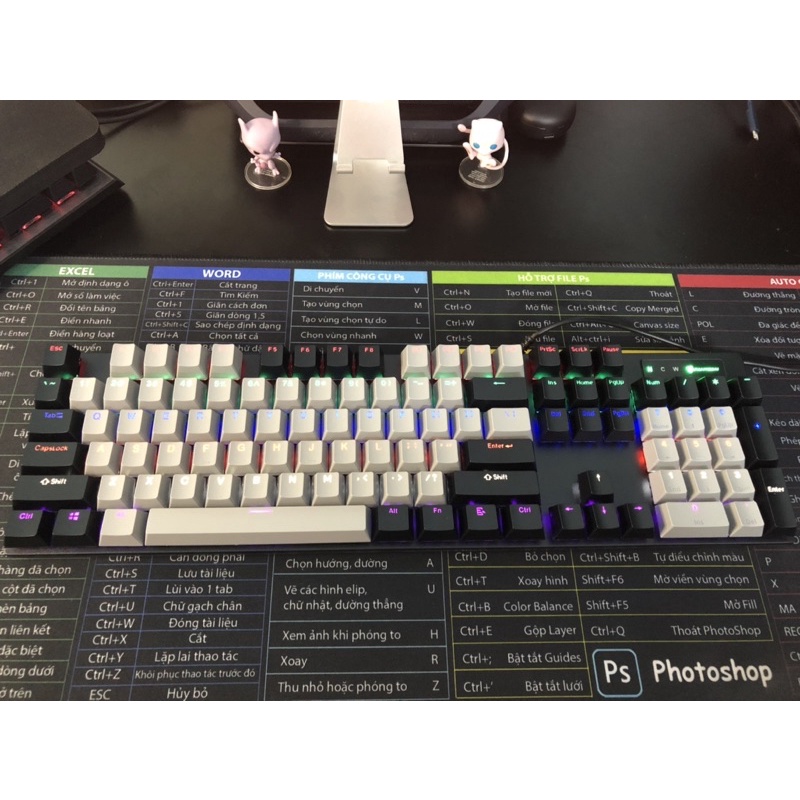 Bàn Phím Cơ Led đổi màu Pantsan Pk200 Gaming cao cấp -Nhiều chế độ led - cảm giác chơi game cực đã B