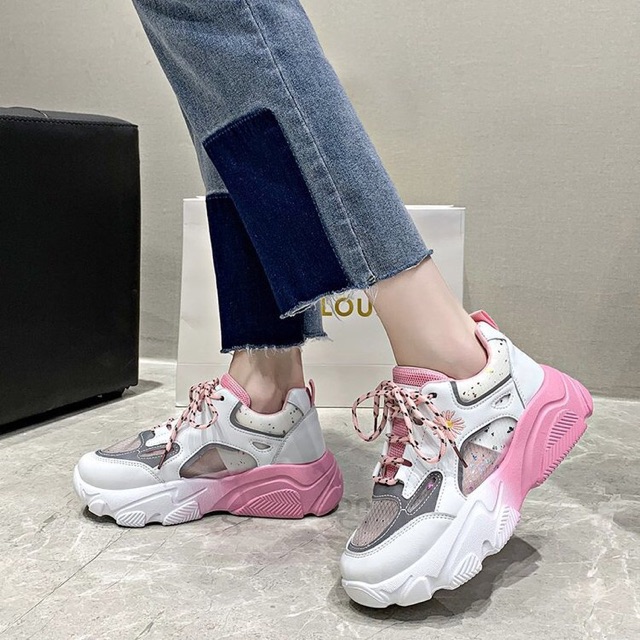 Giày sneaker nữ giày bata phản quang siêu hot