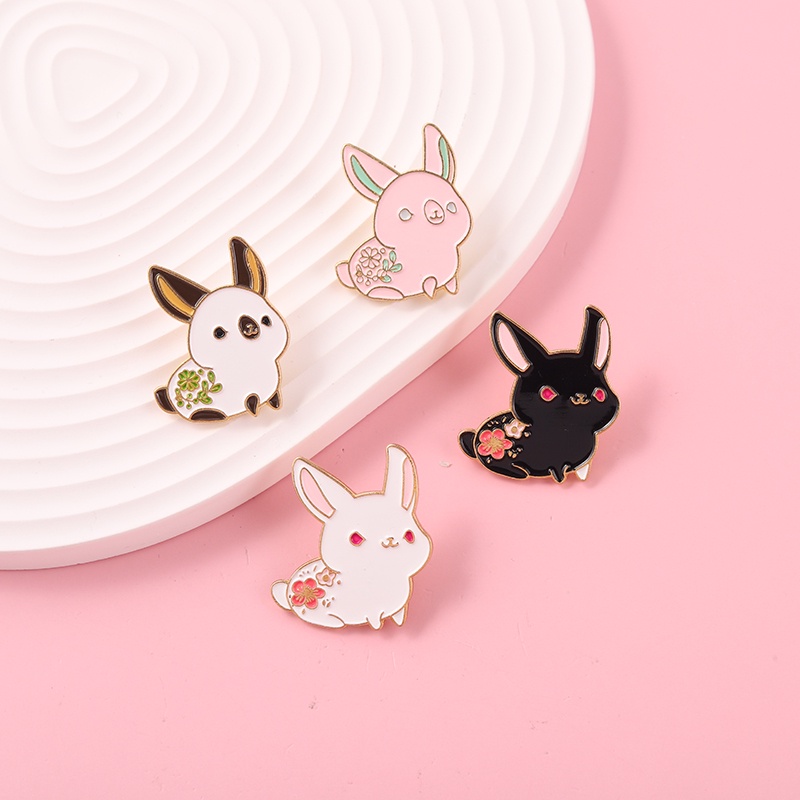 Ghim cài áo hình chú thỏ hoạt hình dễ thương ngộ nghĩnh