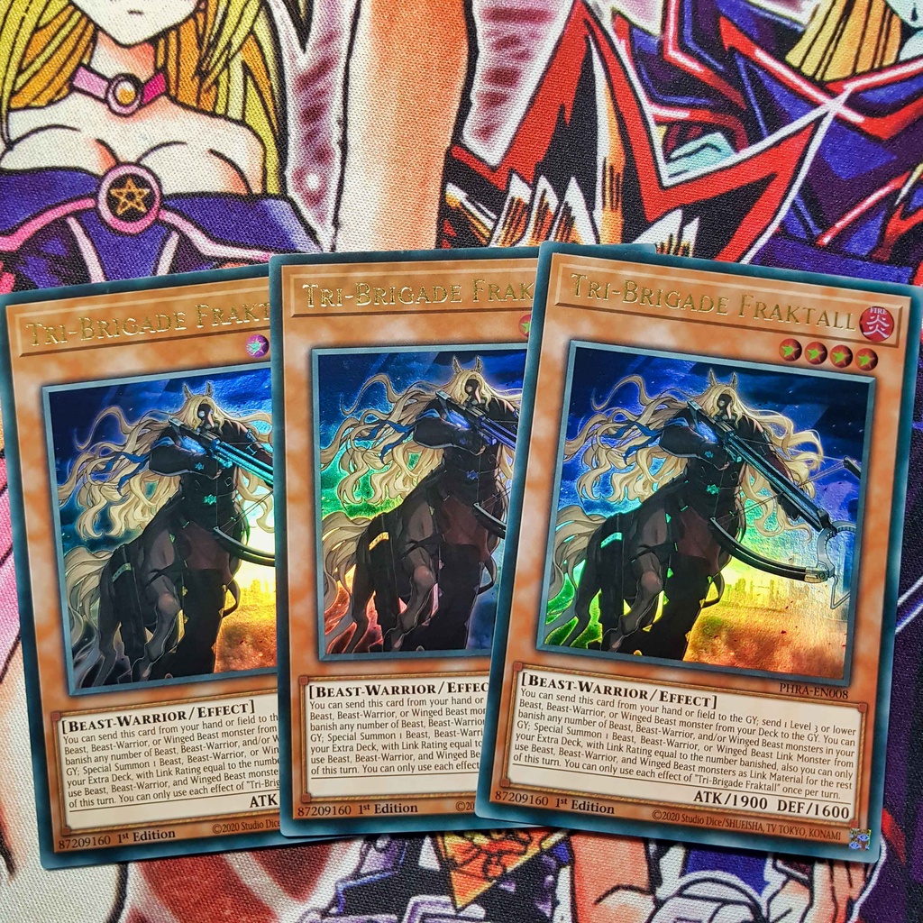 Bộ 03 Thẻ bài Yugioh | Tri-Brigade Fraktall | PHRA Ultra rare.