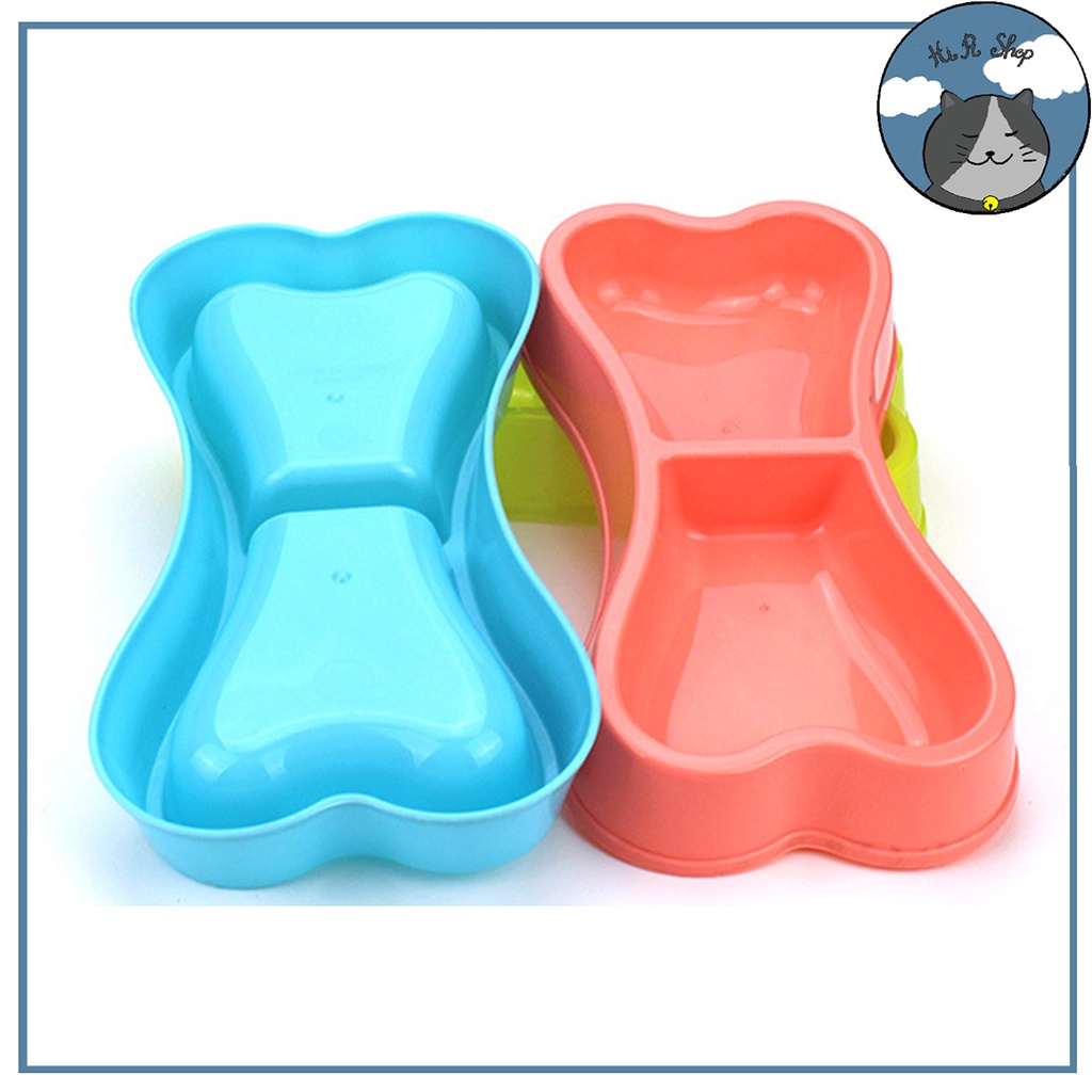 Bát Đôi Hình Xương Dành Cho Chó Mèo Chất Liệu PP Dành Cho Thú Cưng