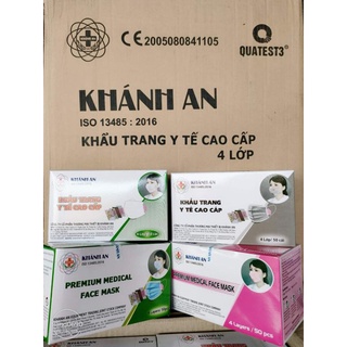 Hộp 50 cái khẩu trang y tế Khánh An 4 lớp