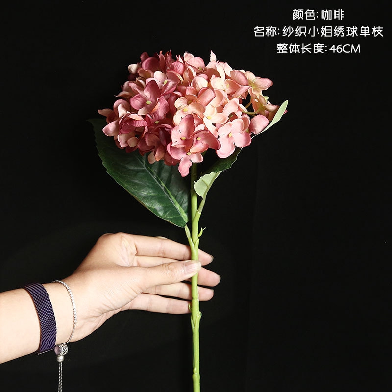 Bó Hoa Cẩm Tú Cầu Giả 14 Màu Sắc Dùng Trang Trí Nhà Cửa / Tiệc Cưới