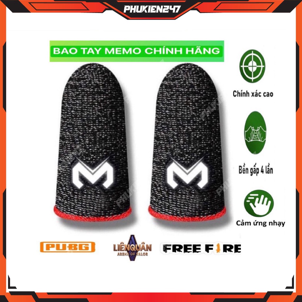 Bộ 2 Găng tay chơi game Memo HL03 sợi bạc cảm ứng chống mồ hôi cho tốc chiến, Pubg, FOG GT03