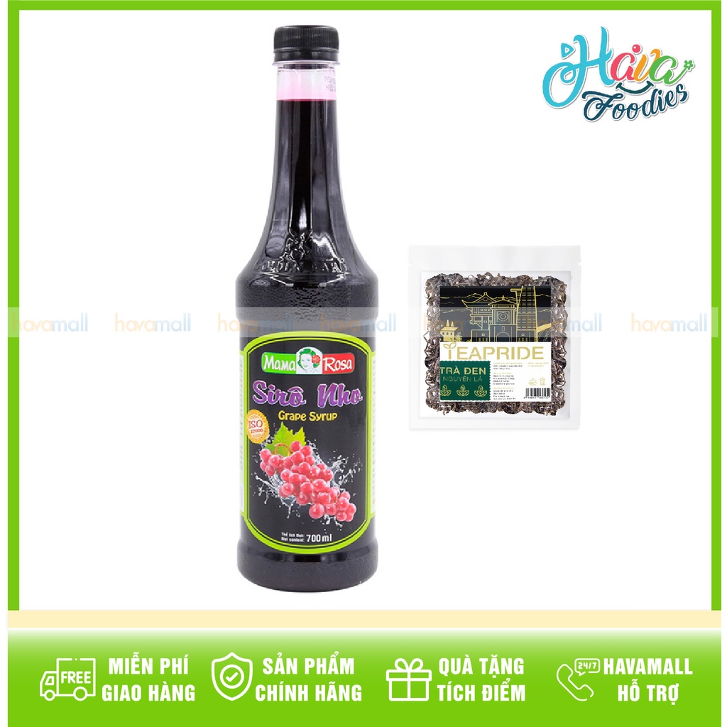 [HÀNG CHÍNH HÃNG] Siro Nho Mama Rosa 700ml - TẶNG TRÀ ĐEN