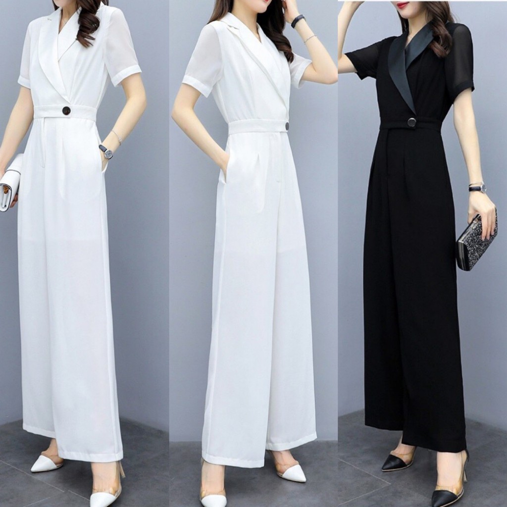 JUMPSUIT ĐỒ BAY LIỀN TAY NGẮN CỔ VEST CÁCH ĐIỆU CÓ SIZE LỚN XXXL