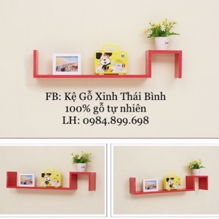 Kệ gỗ treo tường 1 dấu ngã