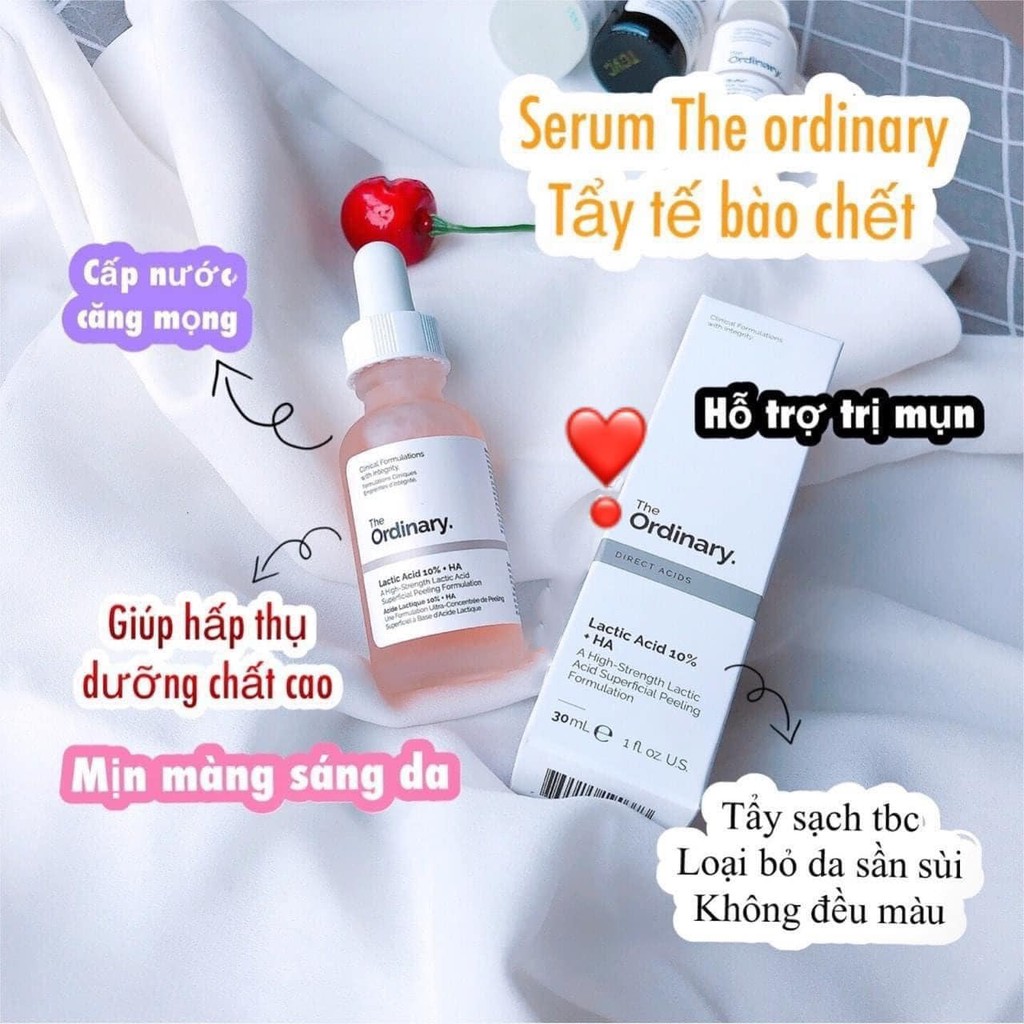 Tinh Chất Tẩy Tế Bào Chết, Cấp Nước The Ordinary Lactic Acid 10% + HA 30ml