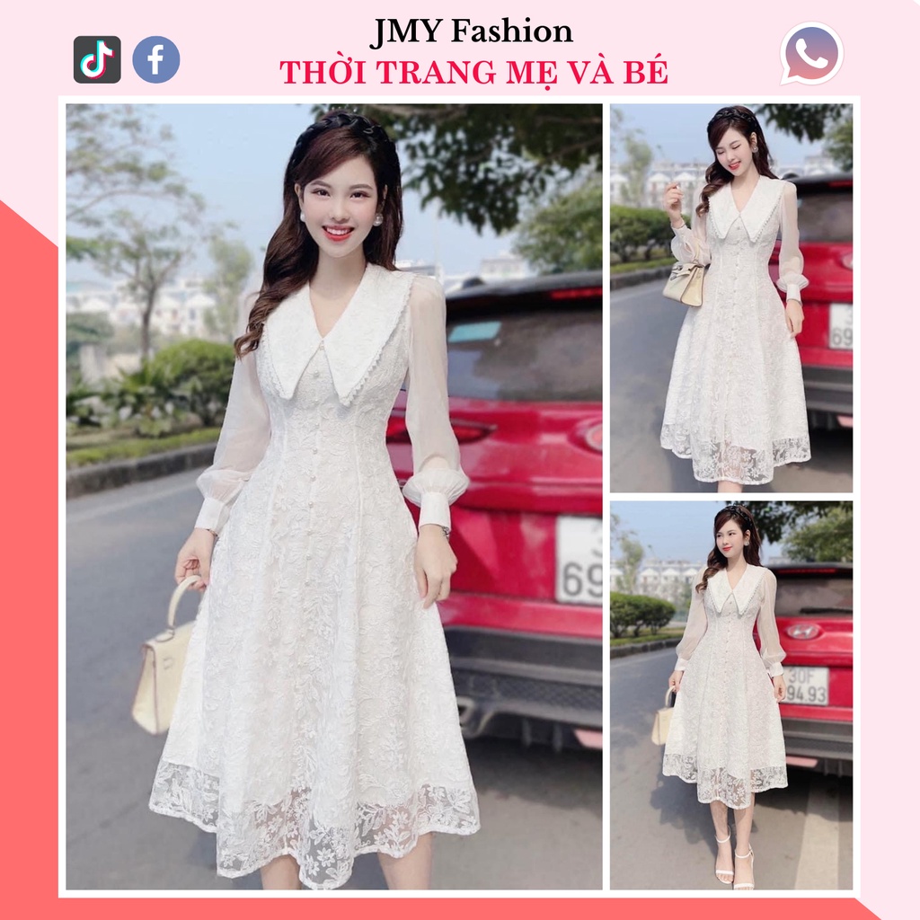 váy dáng xoè tiểu thư sang chảnh - TH Hà Thanh