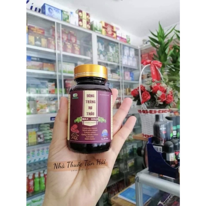 Viên uống Đông Trùng Hạ Thảo MAX-GOLD giúp ăn ngon, ngủ tốt, tăng cường sức đề kháng, phục hồi sức khỏe, hộp 30 viênn