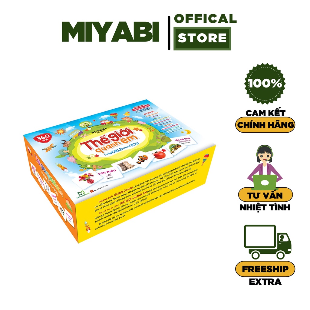 Flashcard cho bé - Bộ thẻ học thông minh Glenn Doman TNBOOKS Thế Giới Xung Quanh - Giáo dục sớm cho bé