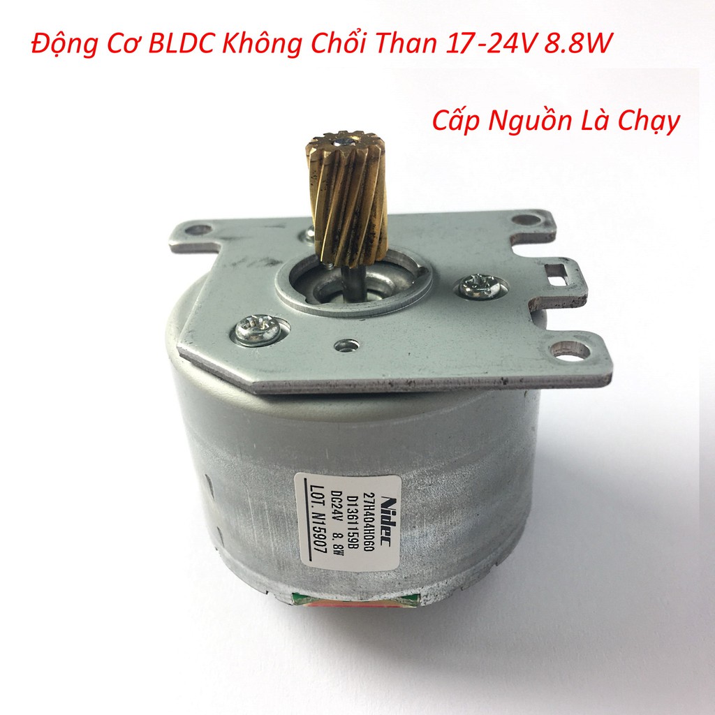 Motor Nidec không chổi than 17V - 24V 8.8W chạy êm, khỏe