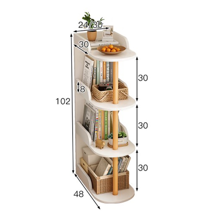 Kệ sách trang trí đa năng, kệ gỗ decor đa năng phong cách vintage Ant Home - TB018