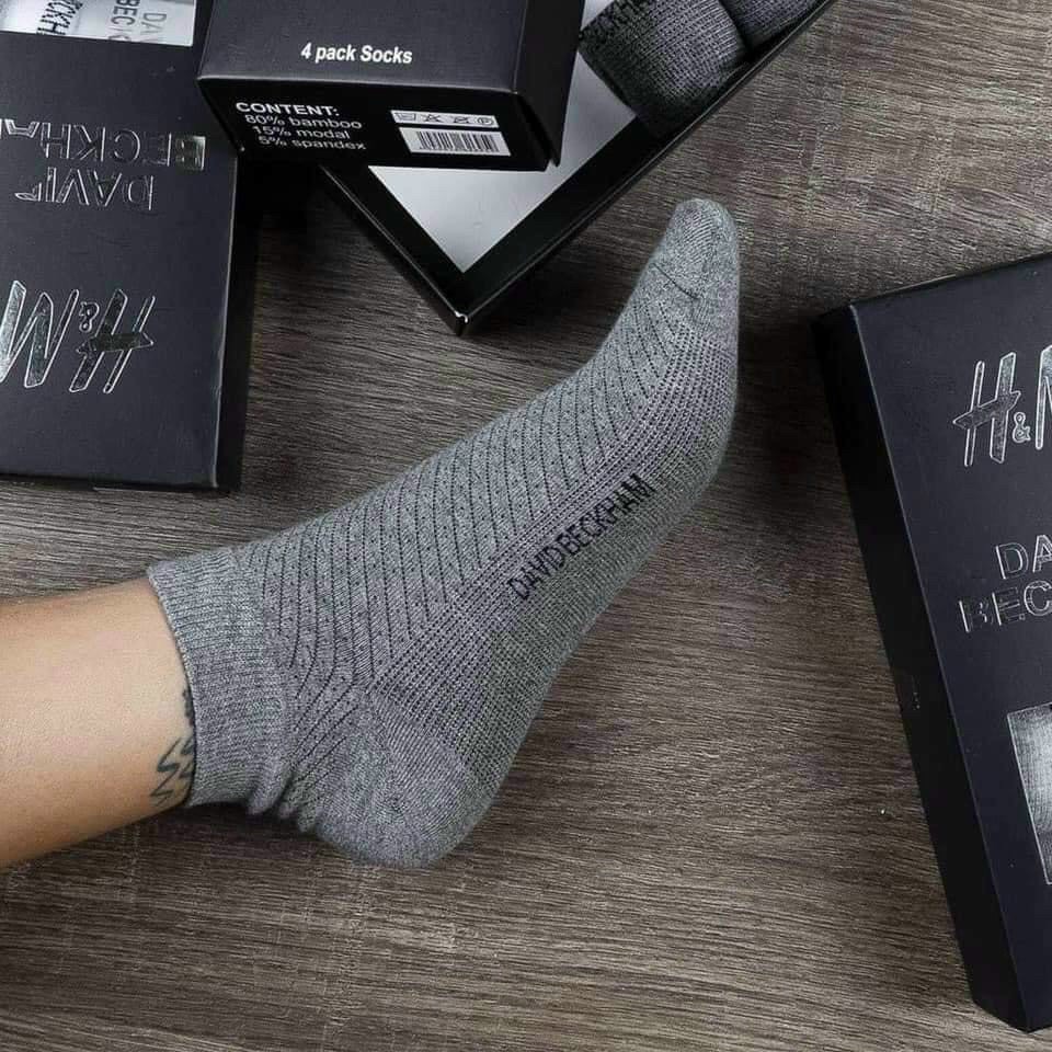 Hộp 4 Đôi Tất Nam Cổ Ngắn Cao Cấp, Vớ Nam Cotton Chống Thối, Co Dãn Kháng Khuẩn Thấm Hút Mồ Hôi