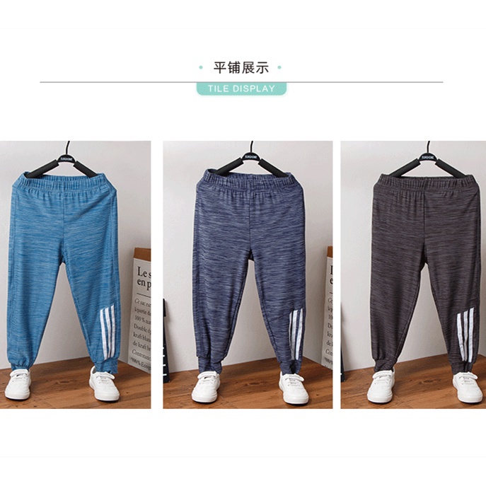 [LF.VN] Quần Thể Thao Dài Bằng Lụa Lạnh 160cm - 175cm Cho Thanh Thiếu Niên