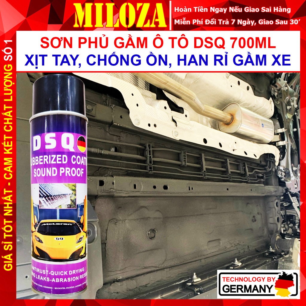 [FLS] Sơn Phủ Gầm Chống Rỉ Sét 700ML - Sơn Chống Ồn - Xịt Trực Tiếp Bằng Vòi Phụt Tay - Công Nghệ Đức - Dsq