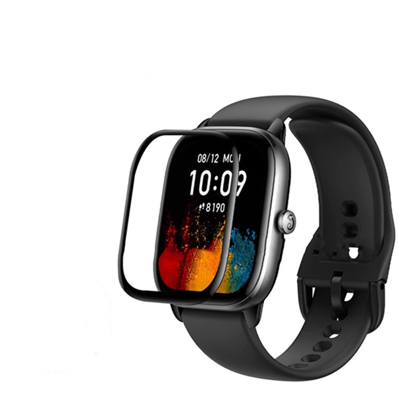 1 Kính Cường Lực Cong 3D Bảo Vệ Màn Hình Chống Trầy Cho Huami Amazfit GTS 4 Mini