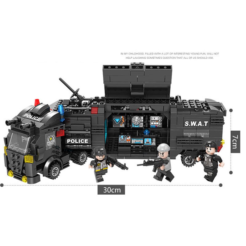 BỘ ĐỒ CHƠI LẮP RÁP XẾP HÌNH MÔ HÌNH CẢNH SÁT, OTO, LEGO ROBOT,  THUYỀN, XE SWAT C007