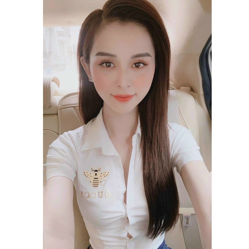 ÁO SƠ MI NGẮN TAY CHÚ ONG HÌNH THẬT