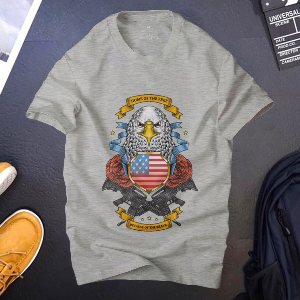 Áo thun nam american eagle A2 cá tính , vải cotton 4 chiều mềm mịn thoáng mát khô thoáng nhanh | ursport