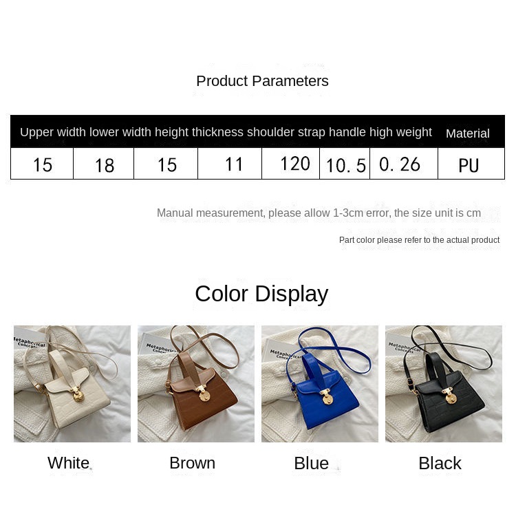 Túi Đeo Vai Hình Vuông Cỡ Nhỏ Phong Cách Phương Tây Retro Thời Trang Mới Cho Nữ