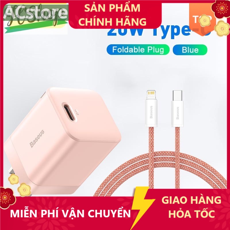 Củ Sạc Baseus 20W PD Super Si Pro Type C Hỗ Trợ Sạc Nhanh QC3.0 Kích Thước Nhỏ Gọn Cho Android / iPhone 13-ACSTORE