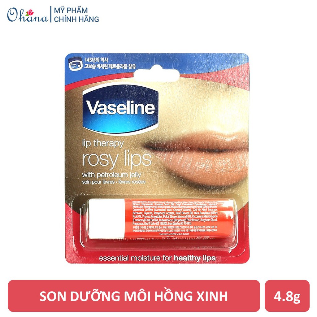 Son Dưỡng Môi Hồng Xinh Vaseline Rosy Lips 4.8g