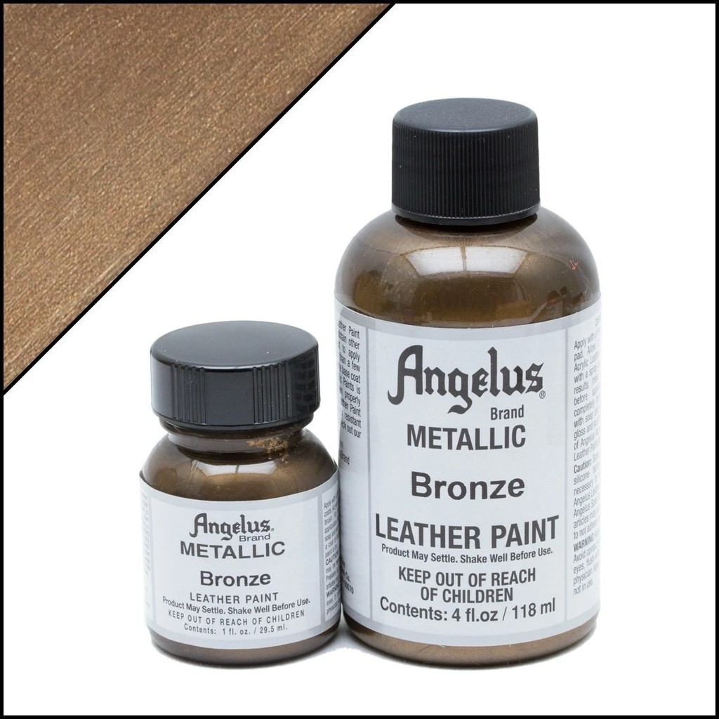 Màu Angelus Metallic Acrylic Leather Paint vẽ trên chất liệu da, vải - Màu Bronze