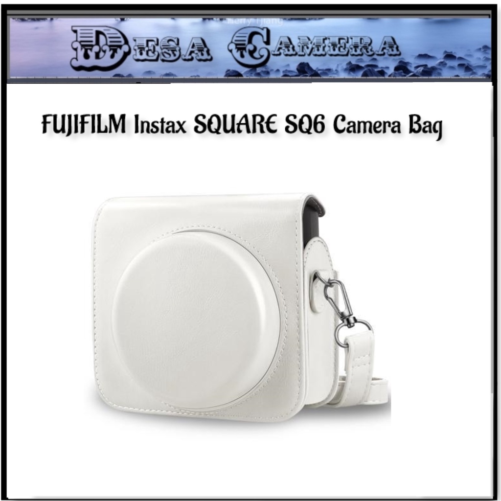 Fujifilm Túi Da Vuông Màu Trắng Cho Máy Ảnh Fujifilm Polaroid Instax Sq6