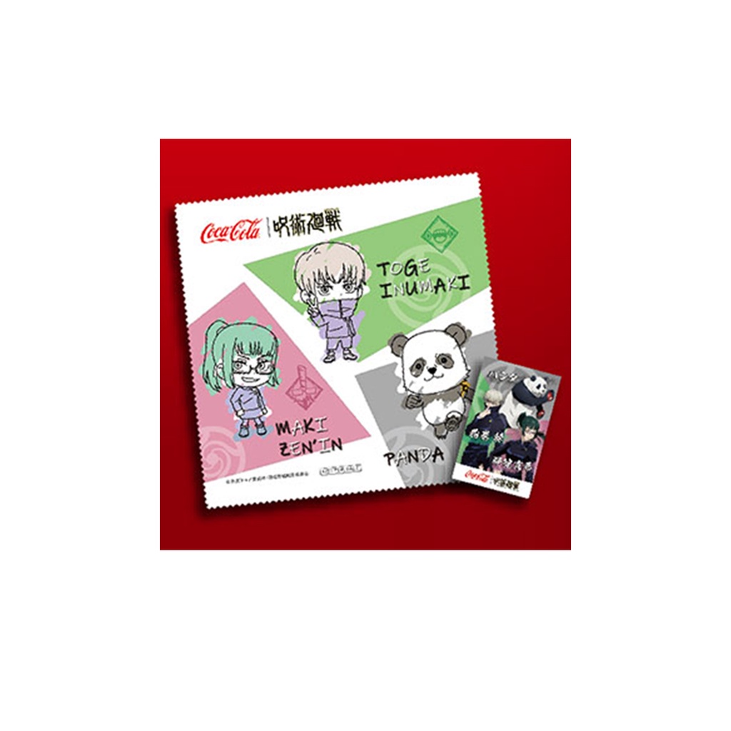 Khăn và Thẻ Jujutsu Kaisen kết hợp Coca-Cola Nội Địa Nhật