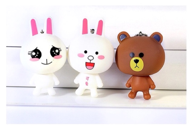 Móc Khoá Gấu Brown Thỏ Cony