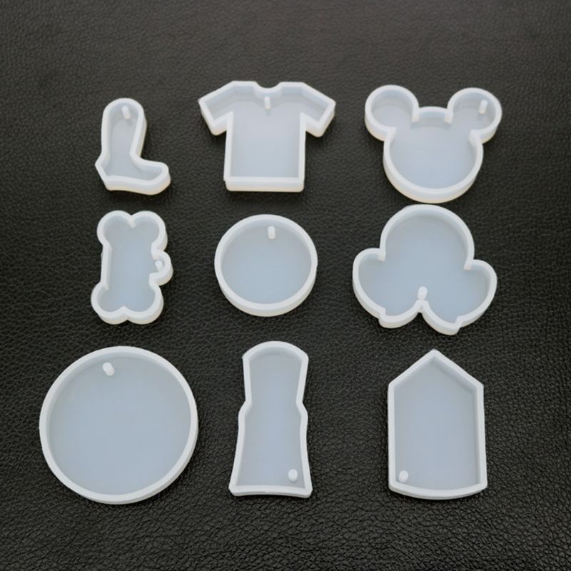 Khuôn Silicone Hình Tròn Làm Móc Khóa DIY