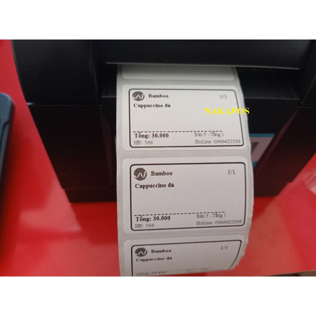 [COMBO 100 CUỘN LOẠI 950 TEM] Tem trà sữa 50x30mm giấy in tem dán trà sưa, trà chanh.