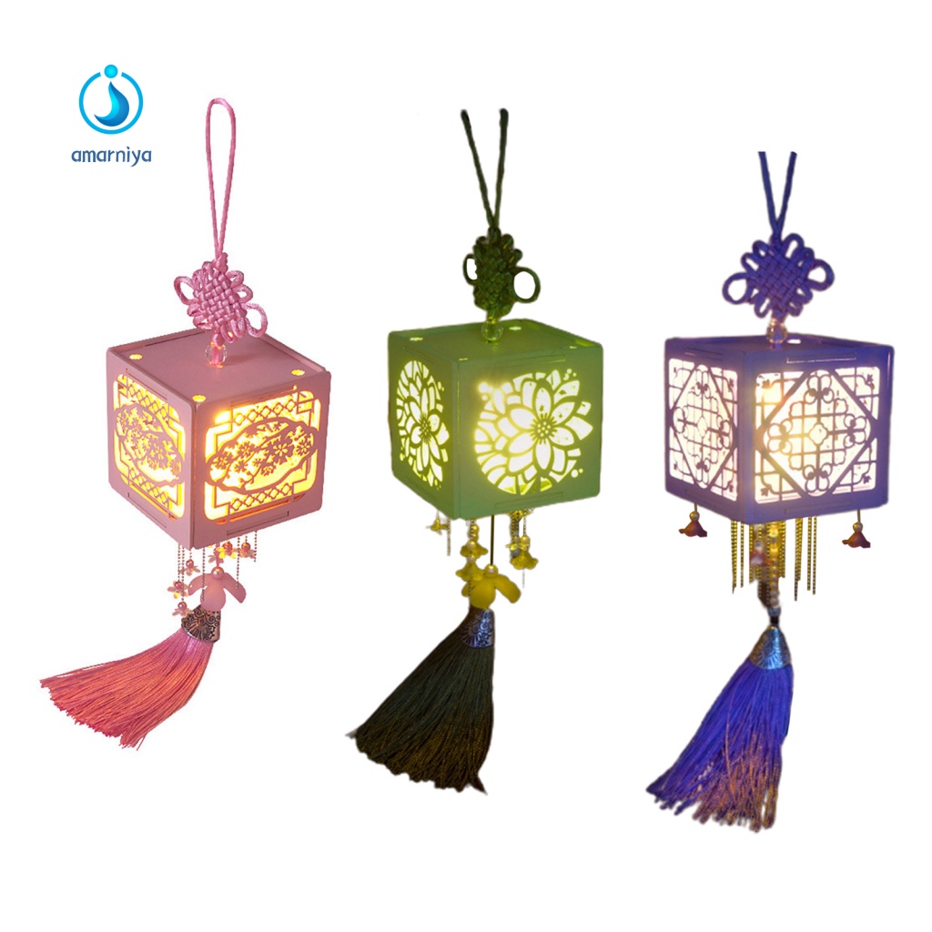 Mô Hình Lồng Đèn Trung Quốc Tự Lắp Ráp Sáng Tạo Dùng Làm Quà Tặng Giáng Sinh