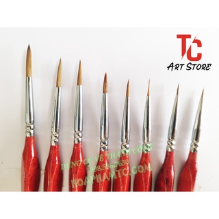 Bộ 9 Cây cọ tỉa, đi nét ( Cọ 3 cạnh)