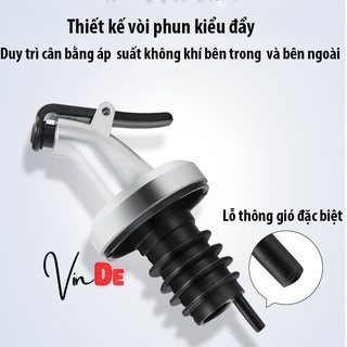 Chai Đựng Dầu Ăn, Gia Vị Thủy Tinh Thông Minh Bọc Inox, Chiết Rót Chống Tràn Vinde