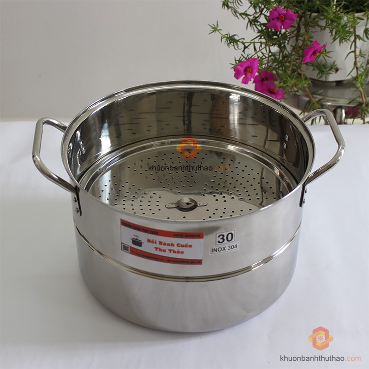 Bộ nồi inox tráng bánh cuốn đa năng 30cm