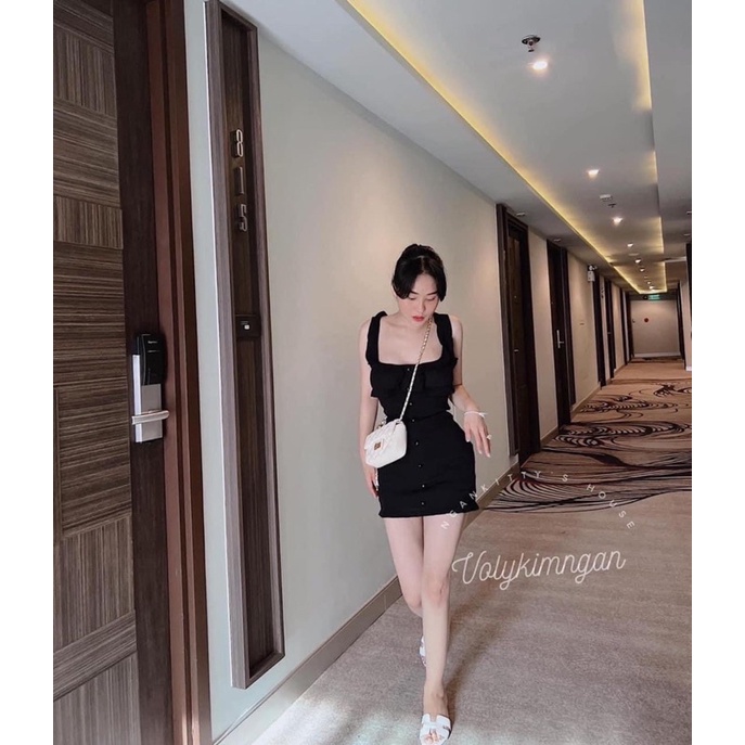 VÁY 2 DÂY BÈO 2 TÚI NGỰC NHIỀU MÀU