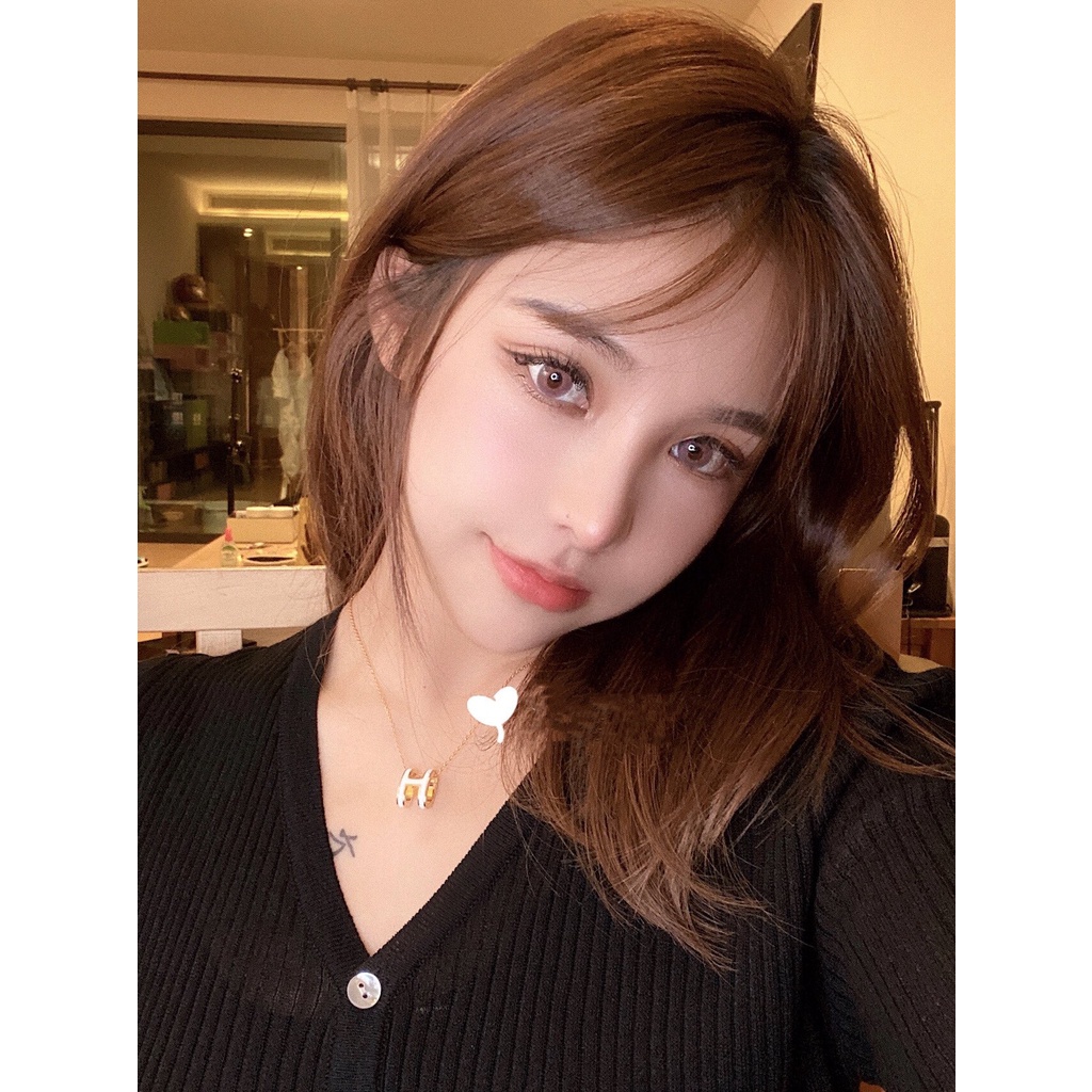 Vòng Cổ Thép Titan Mặt Hình Chữ H Thời Trang Cá Tính