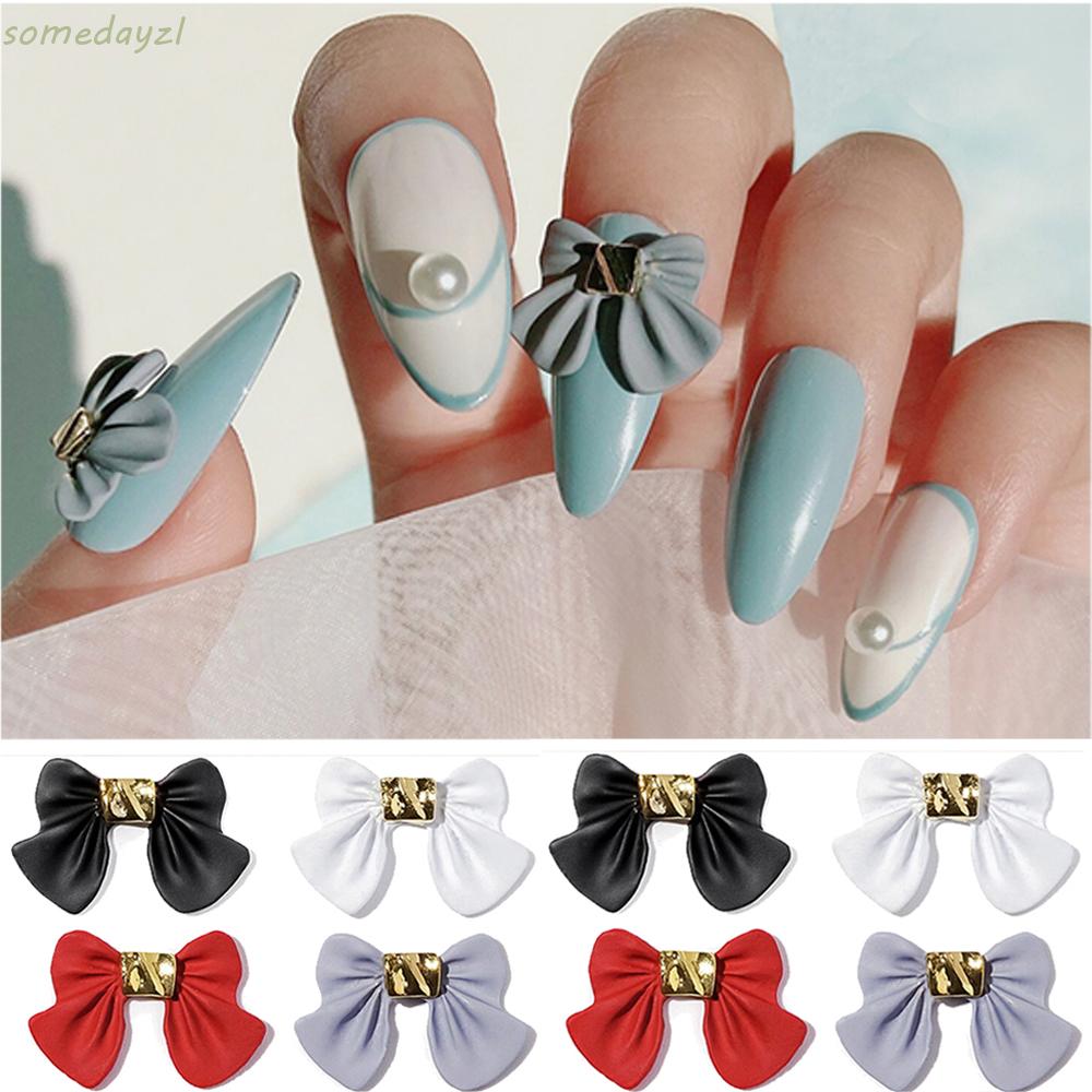 Set 5 phụ kiện nơ 3D trang trí móng nghệ thuật tự làm phong cách Nhật Bản