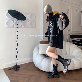 (HÀNG ORDER) Boots cao cổ da phối chun cổ