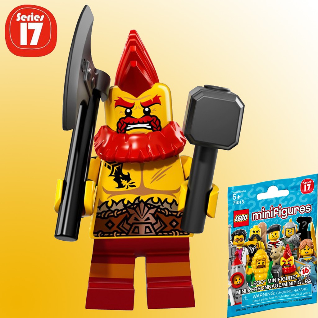 LEGO Minifigures Chiến Binh Tộc Người Lùn Battle Dwarf 71018 Series 17