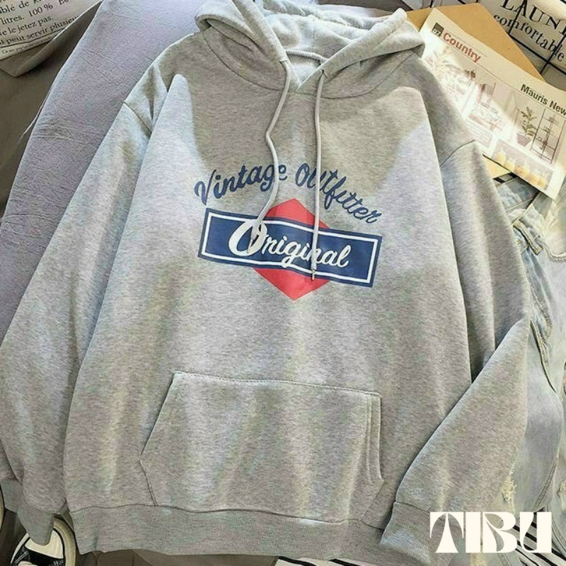 Áo Khoác Hoodie Nỉ Có Mũ Form Rộng original TIBU, Nhiều Màu Unisex Nam Nữ Ulzzang