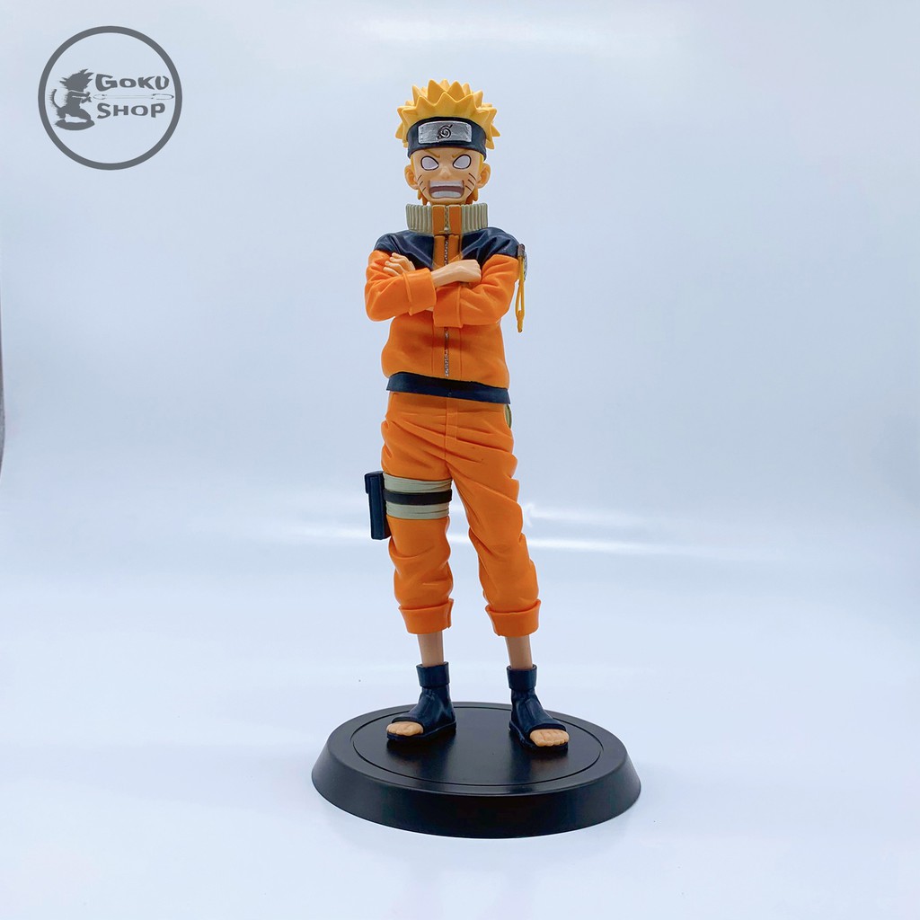 Mô hình Naruto đứng khoanh tay có 3 mặt biểu cảm cao 25cm đầy đủ hộp