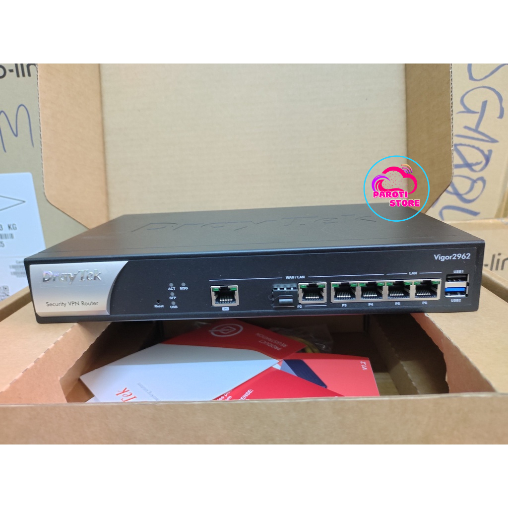 Router cân bằng tải Draytek Vigor2962 – Cân bằng tải 4 WAN . Hàng chính hãng, mới