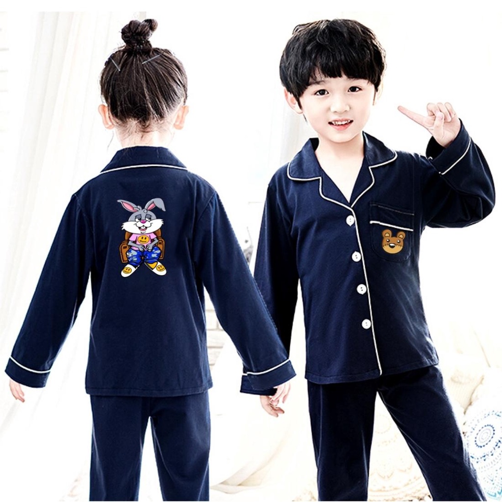 Bộ đồ ngủ pijama bé gái set quần áo trẻ em in hình mặc nhà kate size đại HD247 0328