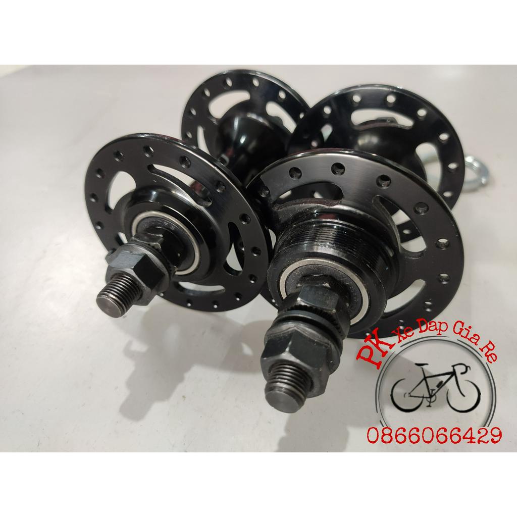 BỘ Hub trước sau xe đạp Fixed Gear 32 lỗ kèm líp, Đùm, Moayo nhôm chạy bạc đạn Fixed Gear siêu bon
