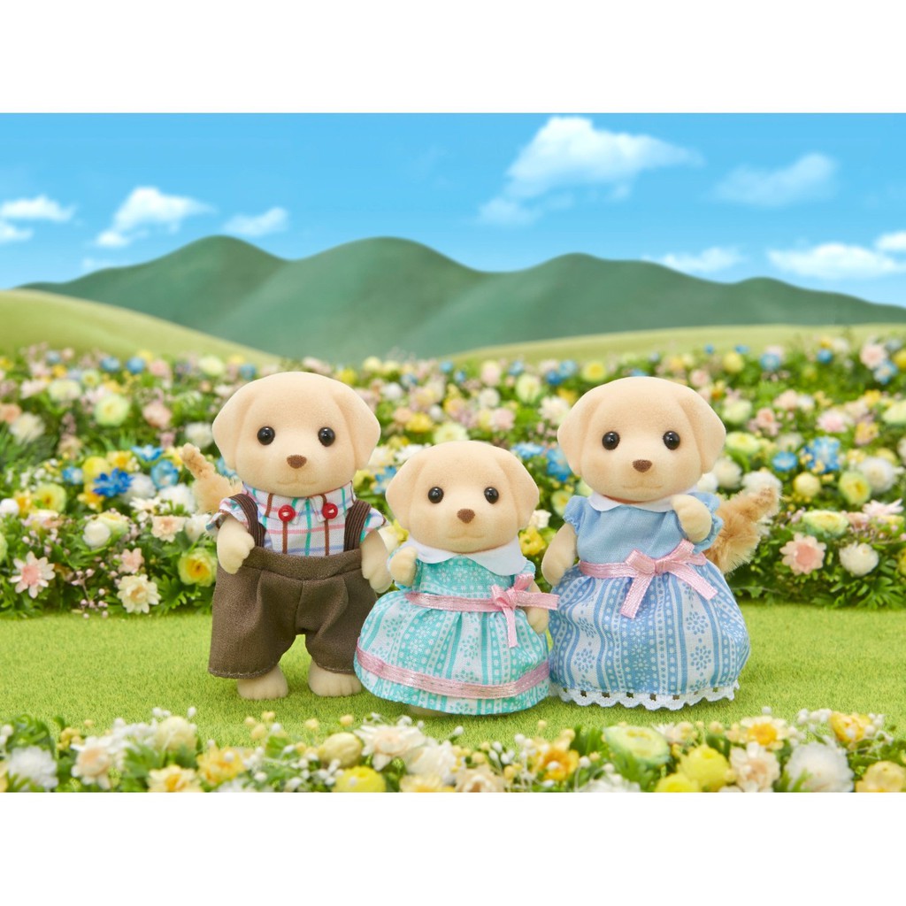 Đồ chơi nhập vai Gia đình chó Labrador (Bố/mẹ/chị) Epoch Sylvanian Families